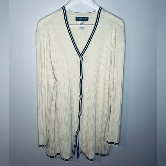 JONES NEW YORK Cream Cardigan - Picture 4 of 6